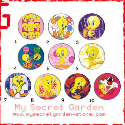 Tweety Bird - Pinback Button Badge Set 1a, 1b or 1c ( or Hair Ties / 4.4 cm Badge / Magnet / Keychain Set )